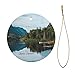 Quebec Canada Ornament, 3" Ceramic Double Sided Printed Christmas Ornament City Travel Souvenir, Round Hanging Pendant Ornaments, Gifts for Xmas Holidays, Travel Memorable Ornaments for Home Decor