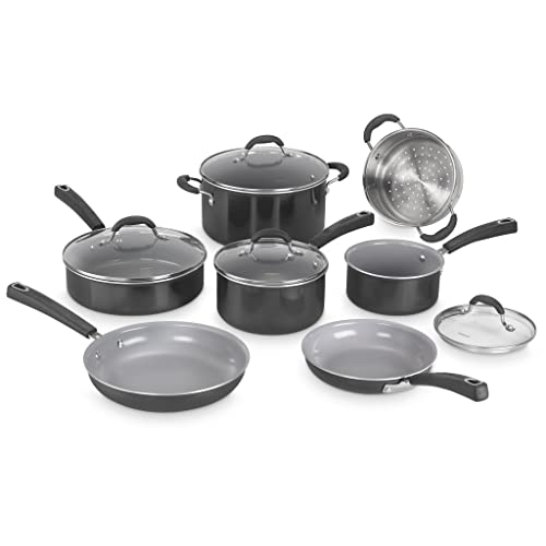 Cuisinart 11-Piece Nonstick Cookware Set, Ceramica XT, Black, 54C-11BK