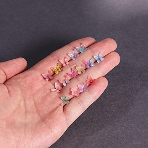 Aoedej 4 Pairs Butterfly Earrings Set Small Butterfly Studs Earrings Cute Butterfly Plastic Post Earrings For Teen Girls Women (Style 3) #TOP2