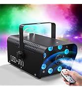 700 W rookmachine, rookmachine met 8 led-lichteffecten, 10 kleuren RGB draadloze afstandsbediening
