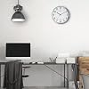 Unilux 400094280 Aria Metal Grey Modern Wall Clock with Second Hand 30.5 cm Double Hour Markings