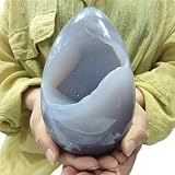 Stone Agate Geode Dinosaur Egg Crystal Quartz Home Office (Size:400-450g)