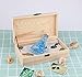 dedoot Unfinished Wooden Keepsake Box with Hinged Lid - 9.7x5.5x2.7 Inch Rectangle, Clasp, Storage, DIY Crafts, Home Decor, Jewelry