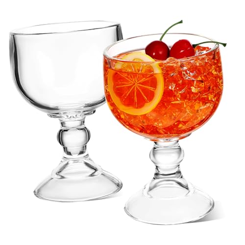 Healifty 2 pezzi Bicchieri Margarita in Vetro Trasparente Calici da Vino con Design Unico Capacità Media per Feste Matrimoni e Bar Bicchieri da Cocktail Eleganti e Facili da Tenere