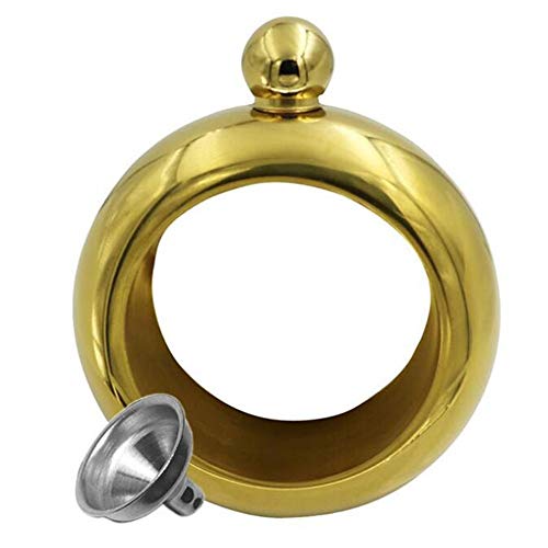 Inifty 3.5 OZ Stainless Steel Bracelet Bangle Flask Alcohol Flagon Pocket Wine Pot