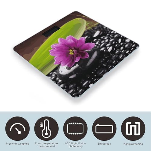 Báscula digital para baño con pantalla grande y alta precisión miniatura 3