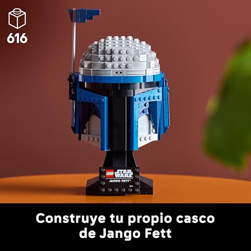 LEGO Star Wars 75408 Casco de Jango Fett - Kit de Maquetas para Adultos del Mandaloriano - Soporte, Placa de Identificación y Telémetro Ajustable - Regalo para Fans de El Ataque de los Clones - imagen 2