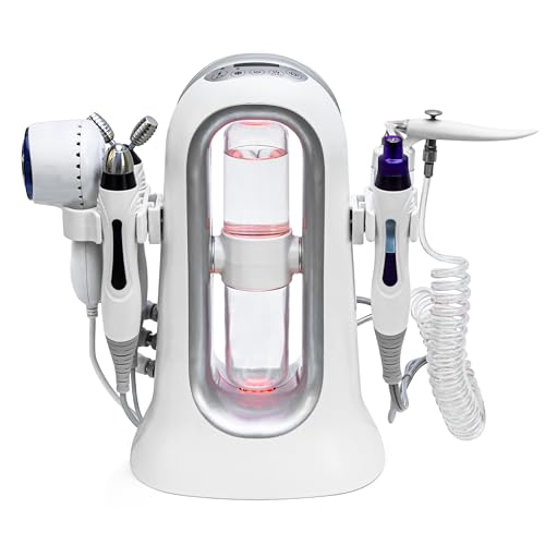 Elitzia Professional 5 in 1 Hydro Oxygen Facial Beauty Machine Spray Hot and Cold Face Skin Care Massage Device H2O2 Deep Cleaning of Face Rejuvenation Skin Tightening For SPA Salon Beauty ET010
