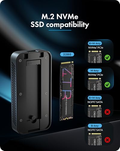 Caja Externa M.2 NVMe USB4 80Gbps con Ventilador miniatura 5