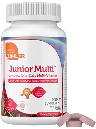 Zahler Kids Multivitamin Chewable Vitamin Tablet - Complete One Daily Kids Vitamins Supplement - Contains 20+ Minerals & Vitamins For Kids & Toddlers - Kosher Multivitamins Cherry Flavor (90) #TOP15