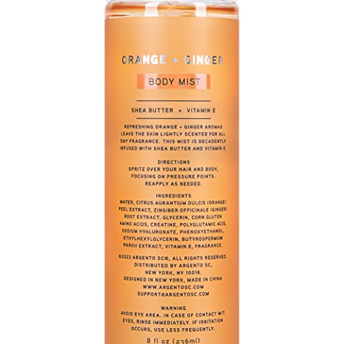 Brookstone 2+ Essential Oil Blend Body Spray | Body Mist With Shea Butter & Vitamin E | Orange & Ginger, 8 Fl Oz #TOP4
