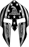 cbcdecals - Don't tread on Me Molon Labe Spartan Helmet Vinyl Decal Car & Truck Window Sticker (1.9 x 3)