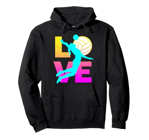 LOVE Volleyball Teen Girls Women Pullover Hoodie