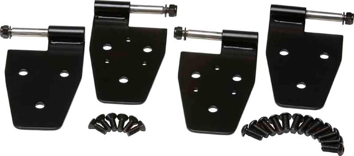 Kentrol 50441 Black Powder Coated Stainless Steel Door Hinge Set