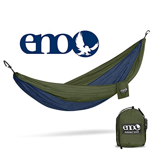 ENO - Eagles Nest Outfitters DoubleNest Hammock, Portable Hammock for Two, Navy/Olive (FFP)