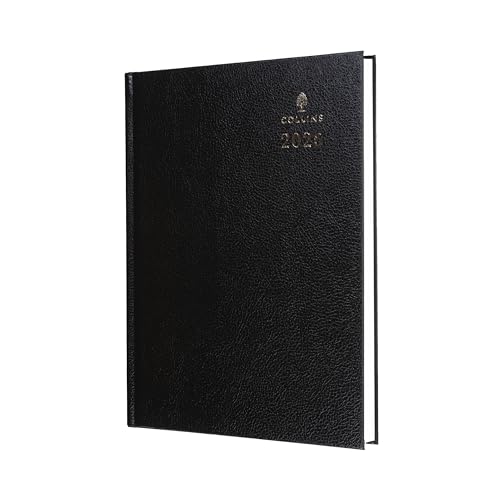 Collins Standard Desk Diary for Professionals - A4 Day to a Page Business Diary (2026 Early Edition) - Black - (44E.99-26) - Premium Business Planner with Hardback Leathergrain Covers