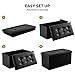 YOUDENOVA 30 inches Folding Storage Ottoman, 85L Storage Ottoman Bench for Living Bedroom and Hallway, Faux Leather Black Ottoman with Storage Footrest Seat, Support 350lbs