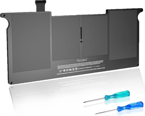 FlyZythrol A1406 battery compatible with Macbook Air 11 inch A1370 (Mid 2011) A1465 (Mid 2012 2013) MC968LL/A MC968 MC969 020-7376-A 020-7377-A 7.6V 35Wh