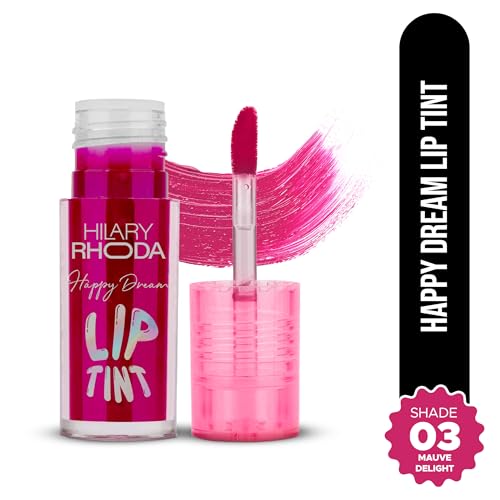 Image of Hilary Rhoda Happy Dream Lip Tint | Hydrating Formula | Infused with Hyaluronic Acid | Cruelty-Free & Glossy Finish | Non-Sticky Formula - 3.7g (Mauve Delight- Shade 03)