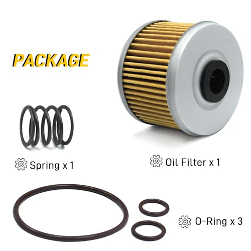 Image of Oil Filter Kit Compatible with Honda TRX400EX FourTrax 300 TRX300 TRX300FW TRX300EX Rancher 350 Foreman 400 450 500 520 Racher 420 Pioneer 500 520 OEM# 15412-HM5-A10