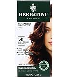 Herbatint Permanent Haircolor Gel, 5R Light Copper Chestnut, Alcohol Free, Vegan, 100% Grey Coverage
