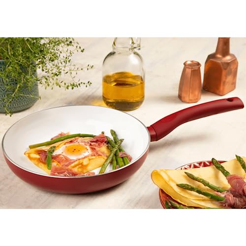 Frigideira De Alumínio 24X5cm Vermelha Hercules