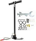 PCP Hand Pump 30Mpa 4500Psi, 4 Stage PCP High Pressure Hand Pump, Stainless Steel Air Pump with Oil-Moisture Filter for PCP Air Guns, Paintball Gun, Air Rifle, HPA Gas Tanks, Tire Inflation