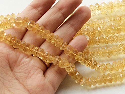 Citrine, Sparkling Golden Orange Citrine Micro Faceted Rondelles, Citrine Necklace, 9mm - 11mm, 20Pieces Approx