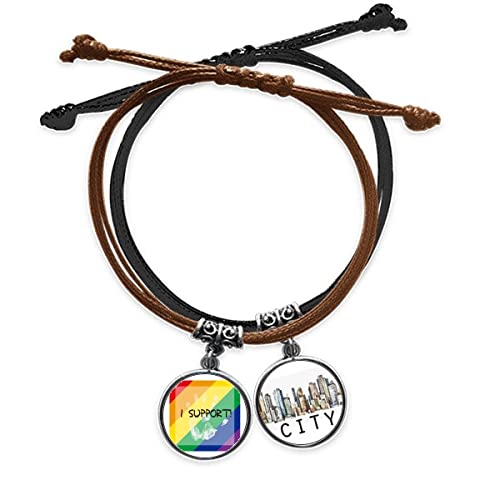 Bracelet arc-en-ciel en cuir pour vos festivals et sorties