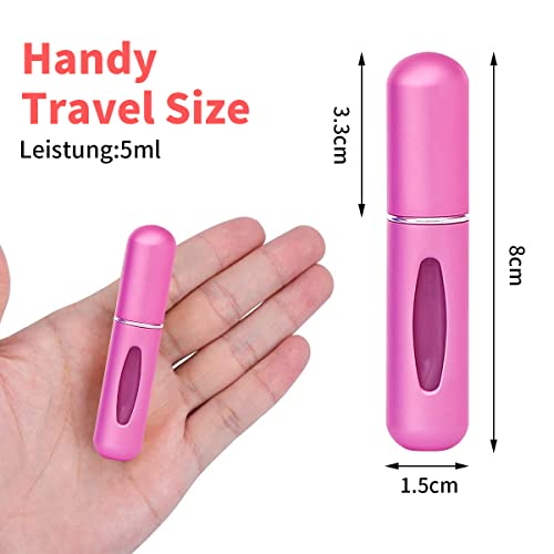 Leikedun 4 PCS Perfume Atomiser Bottles 5ml Mini Refillable Spray Portable Liquid Fragrance Bottle with Visual Window, Empty Travel Bottle for Purse Handbag Pocket Luggage - Image 3