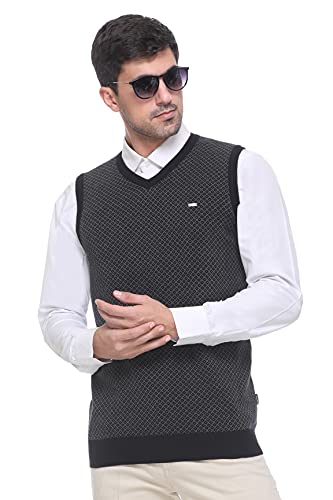 Image of GODFREY Woolen V Neck Sleeveless Half Sweater for Man Winter