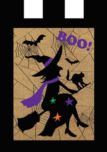 Briarwood Lane Halloween Witch Burlap Garden Flag