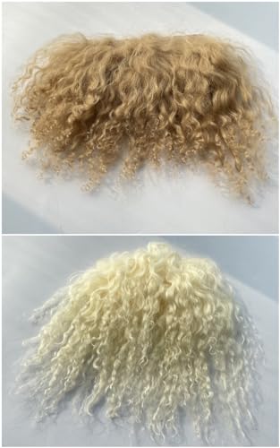 Generic Doll Hair Wefts,Organic Hand Dyed Wool Fiber for Making Doll Hair and Figurine Wigs,Crafting and Art Supplies,DIY Craft Materials (tym08-(18g))