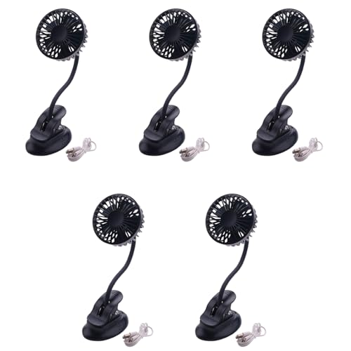 Mini-clip pour poussette silencieux et flexible avec réglages de 3 vitesses d'air