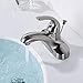 WOWOW Bathroom Faucet 1 Handle Low Arc Single Handle 4 inch Centerset Bathroom Sink Faucet with Pop Up Drain Assembly Basin Mixer Tap Brushed Nickel Vanity Faucets