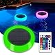 Euakee Poolbeleuchtung Solar, Pool Lichter Unterwasser mit Fernbedienung, RGB+Kaltweiß Led Pool Licht Schwimmende Teichbeleuchtung, IP68 Wasserdichte, für Whirlpool Badewanne Garten (A)