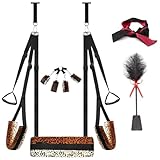 Liebesschaukel Sexschaukel Love Swing Sex Spielzeug für Paare Für An der Tür hängen Bequeme Sex Swing Griff Handschellen und Oberschenkelmanschette Liebesmöbel Peitsche,Augenmaske