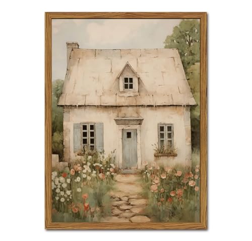 Vintage French Country Wall Art, Modern Farmhouse Wall Decor Painting,