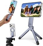 UGREEN Support de téléphone magnétique compatible avec MagSafe, Trépied portable de téléphone de poche pour le fliming, pliable selfie Stick avec filetage à vis 1/4 Compatible avec iPhone 17 Pro Max Air 16 15 14 13 12