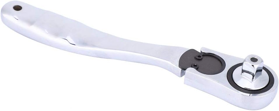 ラチェットレンチ2ウェイ多機能ハンド修理ツール、3ソケットアダプター付き、人間工学に基づいた滑り止めハンドル、クイックピール機能、ク