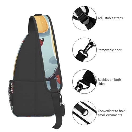 Bolso cruzado para hombre y mujer, mochila bandolera miniatura 5