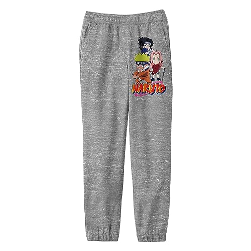 Bioworld Naruto Chibi Characters Boy's Athletic Heather Jogger Pants