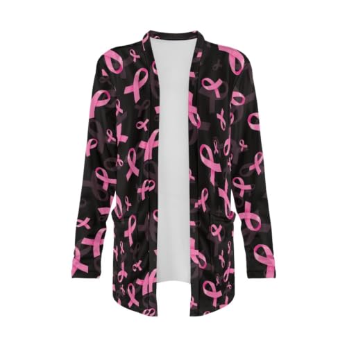 Image of Forchrinse Red Ladybug Cardigan for Women Causal Long Sleeve Open Front Cardigans Sweater Fashion 2024 Fall Coat with Pockets