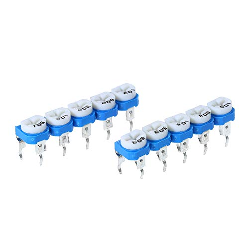 Loijon 100 pcs 10 Valores 500~1 M ohm Resistência Variável 6mm Potenciômetro RM065 Preset Carbono Ho