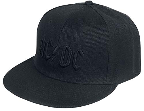 AC/DC Casquette De Baseball Band Logo Canon Pop Art Brim Nouveau Officiel Noir Size One Size