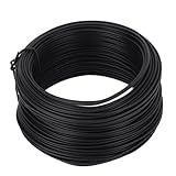 Electro verzinkte Eisendraht 0,9 mm 40 m rund robuste flexible PVC beschichtete Bindungsdraht für Gartenkonstruktionen Handwerkshandwerk DIY -Projekte (Schwarz)
