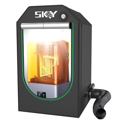 Resin 3D Printer Enclosure Cover Tent with Ventilation, LED Light, Thermo-Hygrometer, 24 x 18 x 18 inches