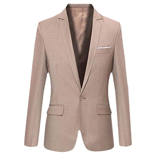 Blazer tendance homme Kelsiop kaki uni aux finitions haut de gamme