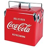 Design vintage ufficiale Coca-Cola – Il design nostalgico rende questo forziere portatile un accessorio accattivante per il vostro patio, bar, barca, cottage o garage.