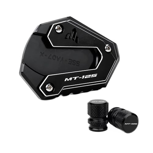 Motorrad Seitenständer Unterstützungsplatte Für Ya&maha MT125 Mt 125 MT-125 MT 125 2014-2023 Motorradzubehör Seitenständer Vergrößern Verlängerung Reifenventil Luftkappen